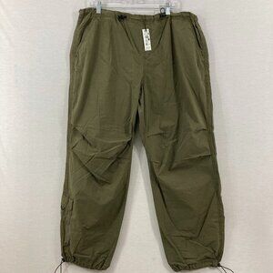 New Garage XL Army Green Paxton Parachute Pants Pull On Gorpcore